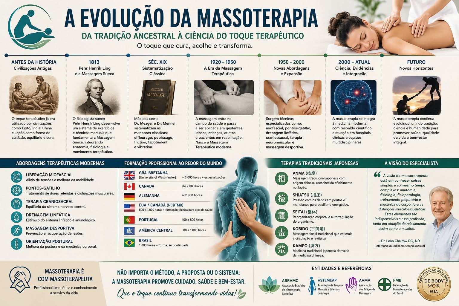 A Evolução da Massoterapia e das Terapias Corporais Terapêuticas